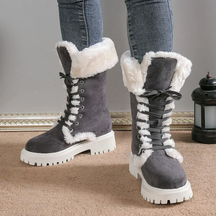 Sienna | Women's Snow Boots – Faux Fur Platform Ankle Boots Warm Winter Boots