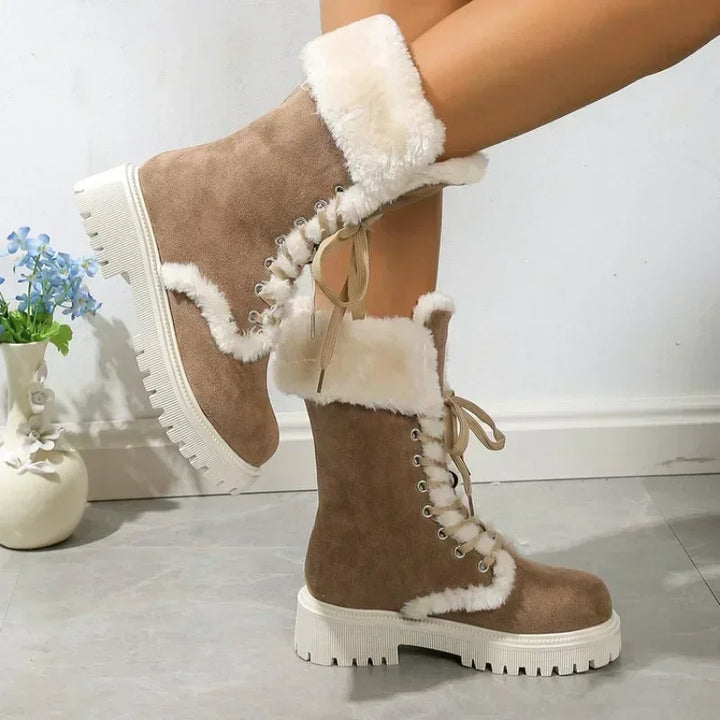 Sienna | Women's Snow Boots – Faux Fur Platform Ankle Boots Warm Winter Boots