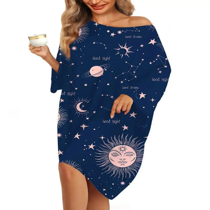 Luna | Women's Bamboo Nightgown – Oversized Sleep Shirt Soft Cotton Sleepwear