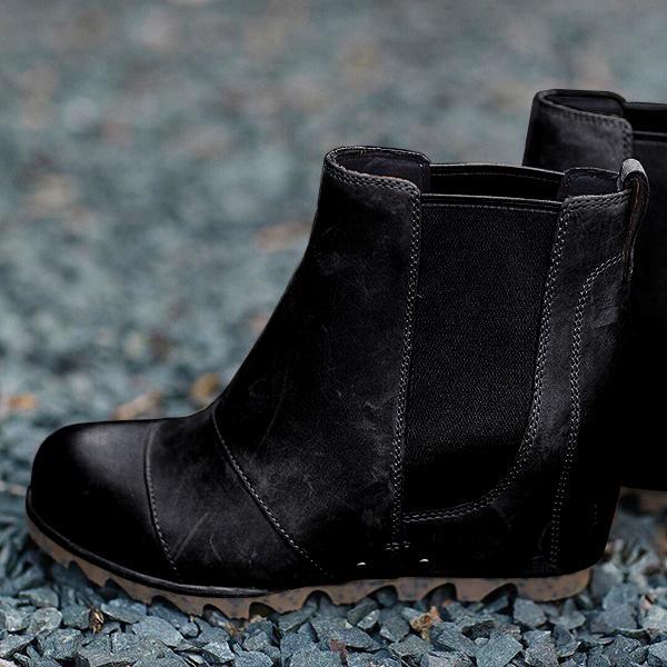 Winter Slip On Wedge Boots