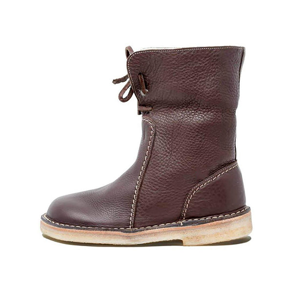Winter Vintage Boots Warm Unisex Lace-up Shoes