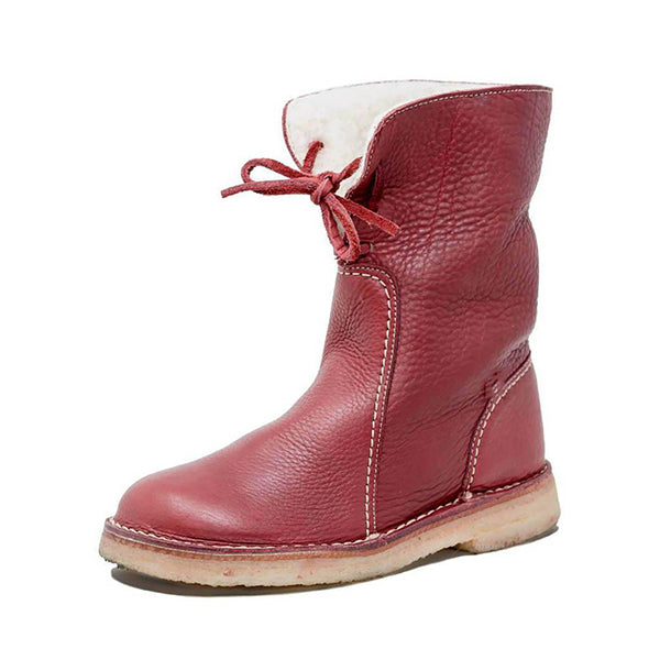 Winter Vintage Boots Warm Unisex Lace-up Shoes
