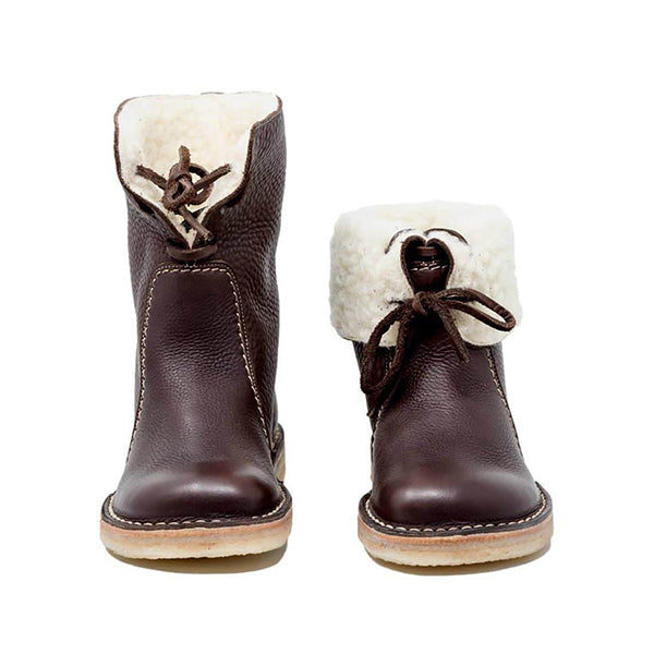 Winter Vintage Boots Warm Unisex Lace-up Shoes