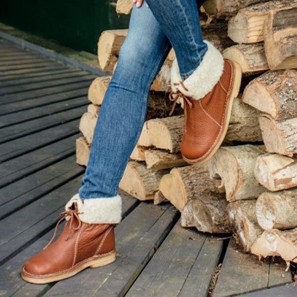Winter Vintage Boots Warm Unisex Lace-up Shoes