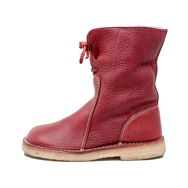 Winter Vintage Boots Warm Unisex Lace-up Shoes