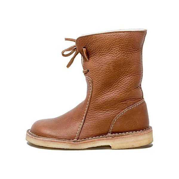 Winter Vintage Boots Warm Unisex Lace-up Shoes