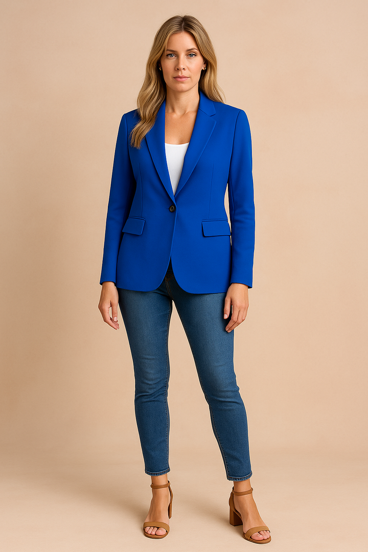 Women's Black Blazer for Women Elegant Fitted Cut High-Quality Fabric