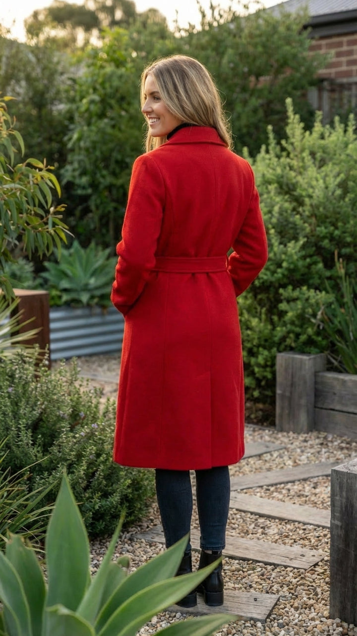 Women’s Casual Double-Breasted Long Trench Coat