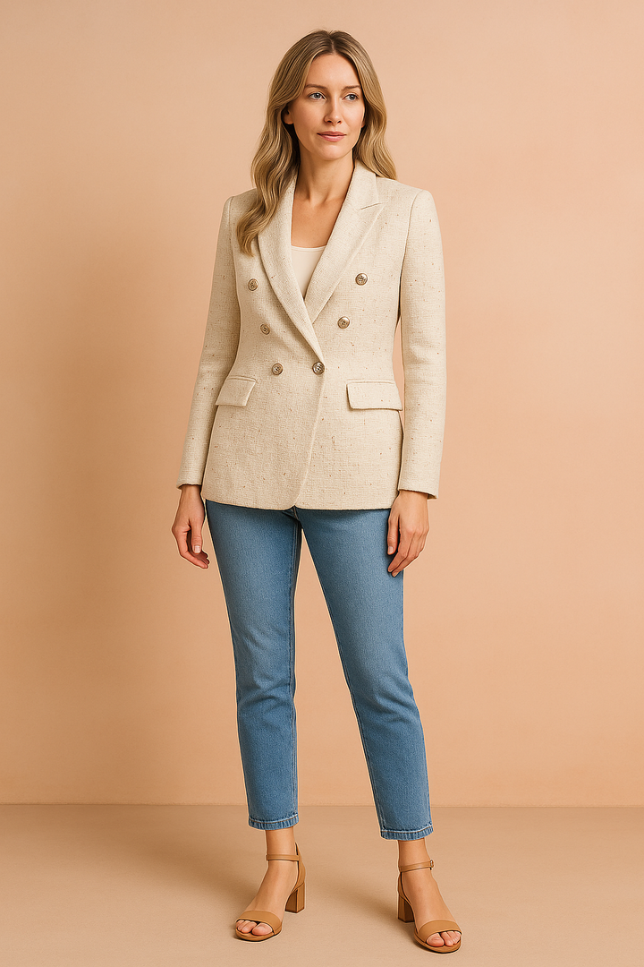 Women's Elegant Blazer Jacket Chic Fitted High-Quality Fabric