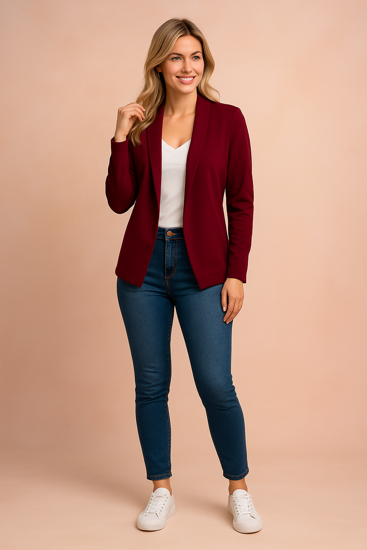 Women's Elegant Blazer Lightweight Versatile Fabric