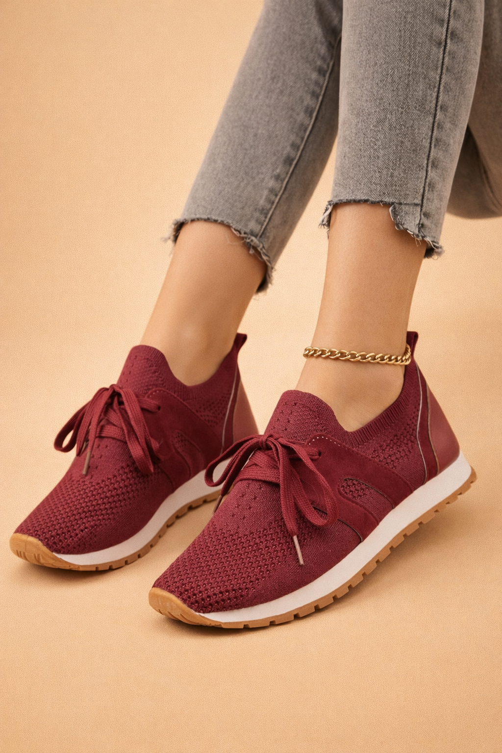 Justyna | Women’s Lightweight Knit Sneakers with Breathable All-Day Comfort