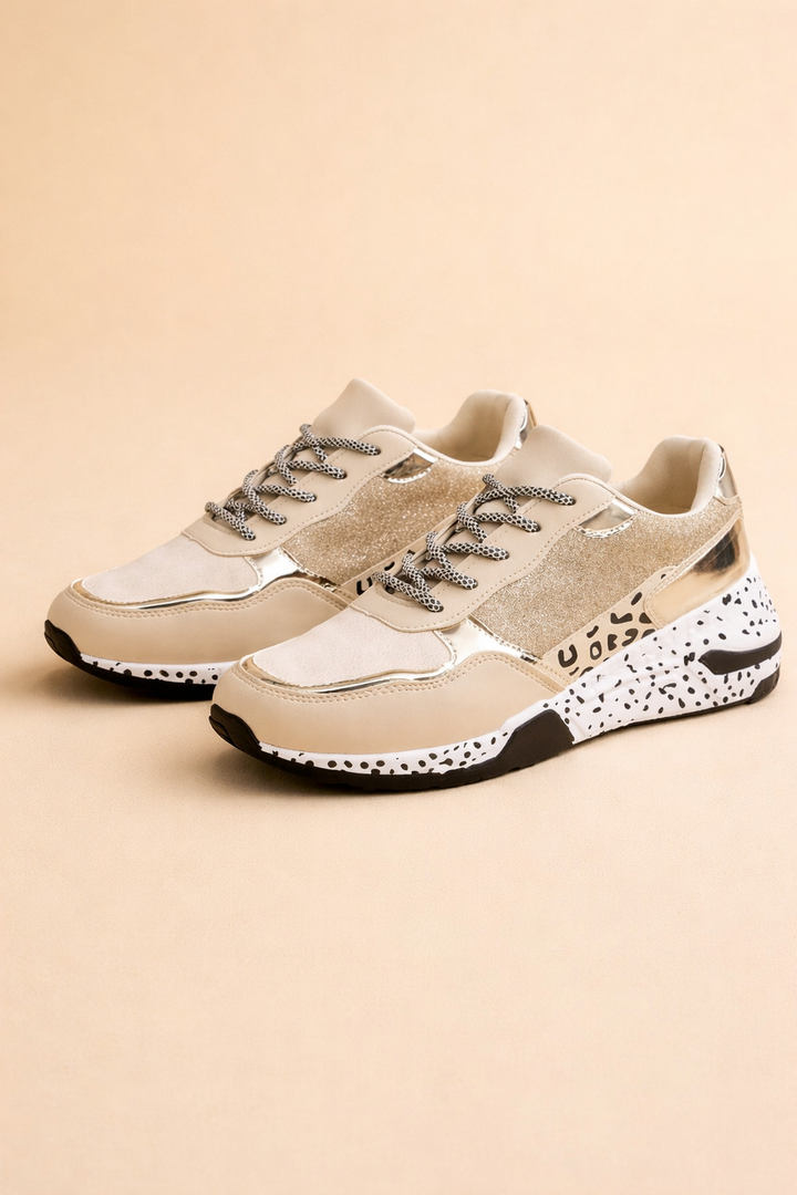 Weronika | Women’s Stylish Chunky Sneakers with Glitter Detail and All-Day Comfort