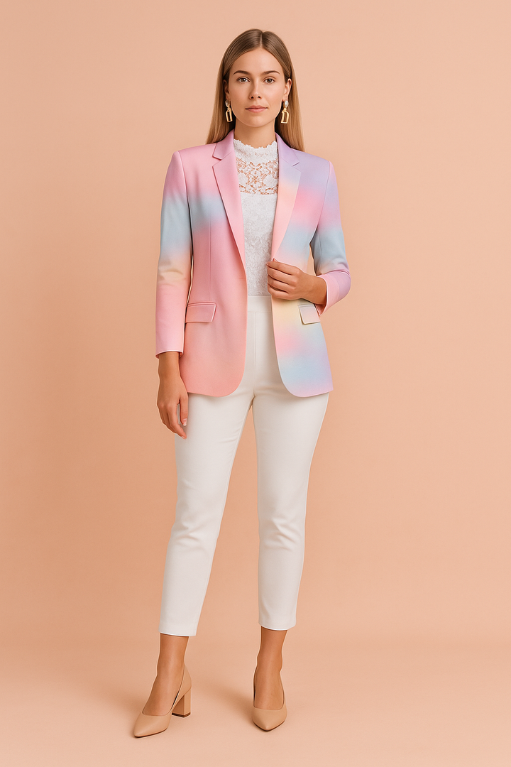 Women's Stylish Jacket with Shawl Collar Lightweight High-Quality Fabric