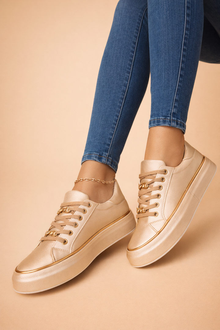 Marcelina | Women’s Stylish Lace-Up Low-Top Sneakers with All-Day Comfort