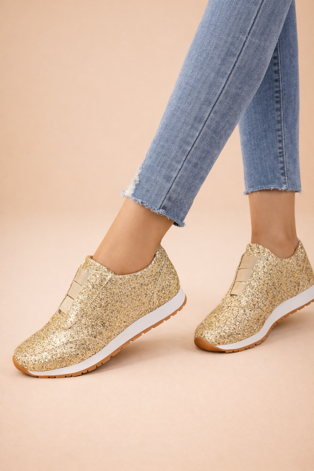 Liliana | Women’s Stylish Glitter Slip-On Sneakers with All-Day Comfort