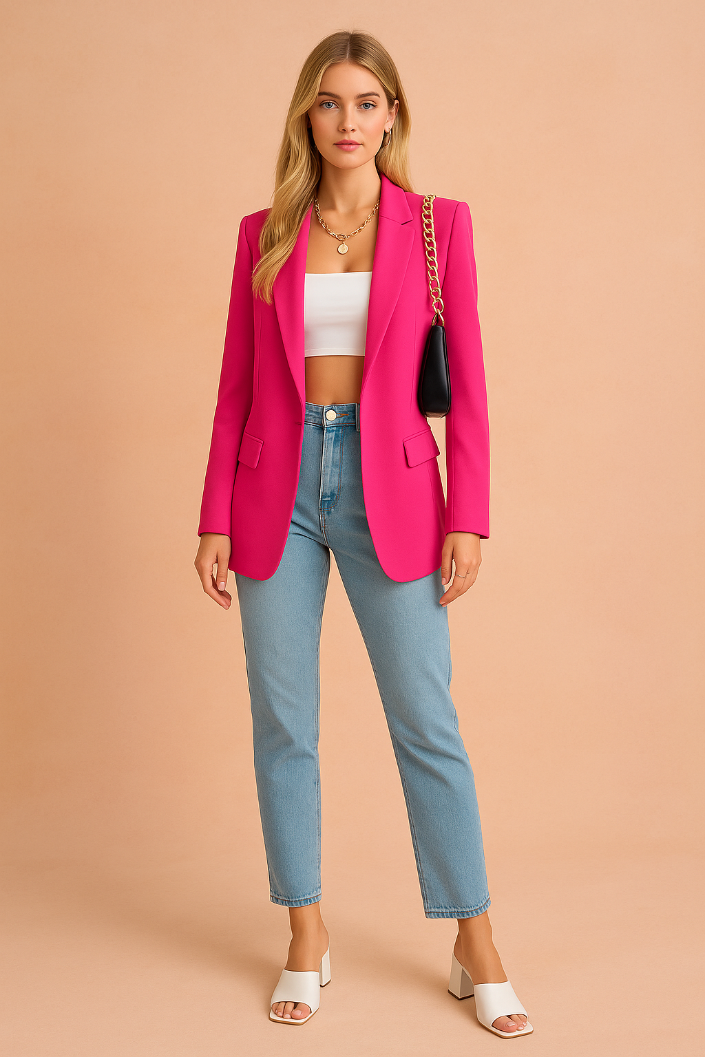 Women's Versatile Blazer Lightweight Fabric for Everyday Wear