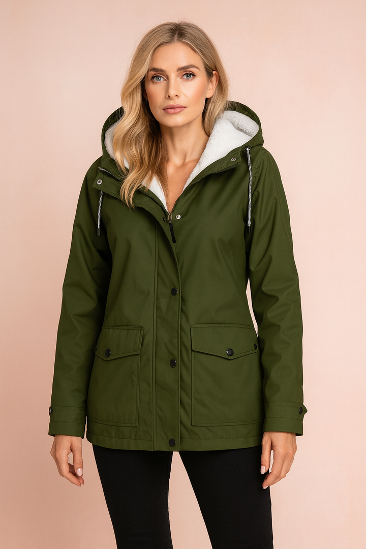 Brooke | Hooded Mid-Length Women’s Utility Jacket