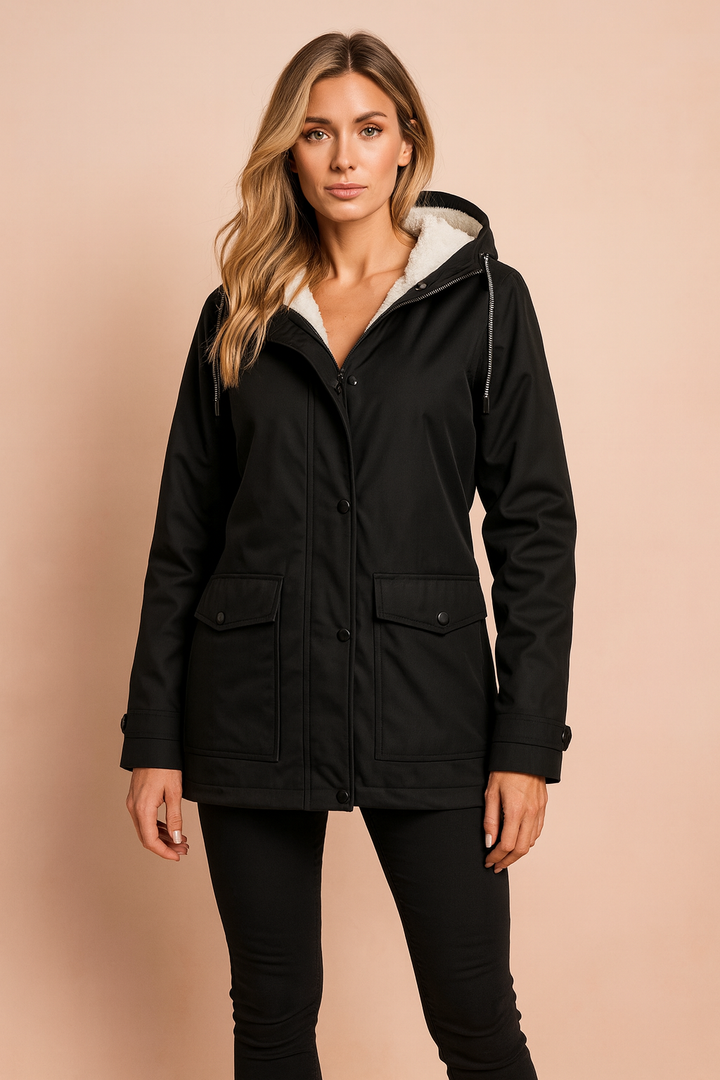 Brooke | Hooded Mid-Length Women’s Utility Jacket
