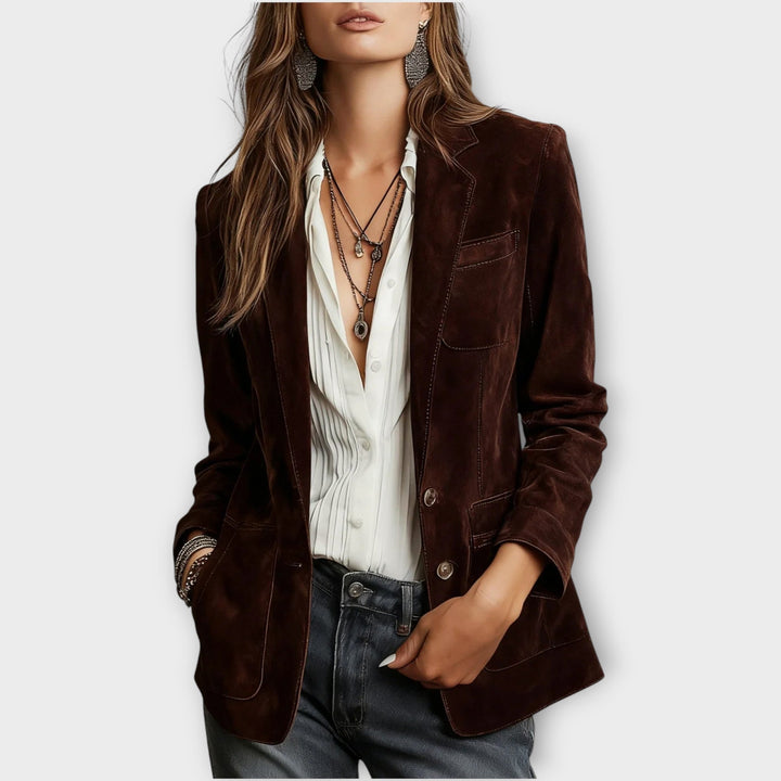 Vintage Blazer in Brown Suede