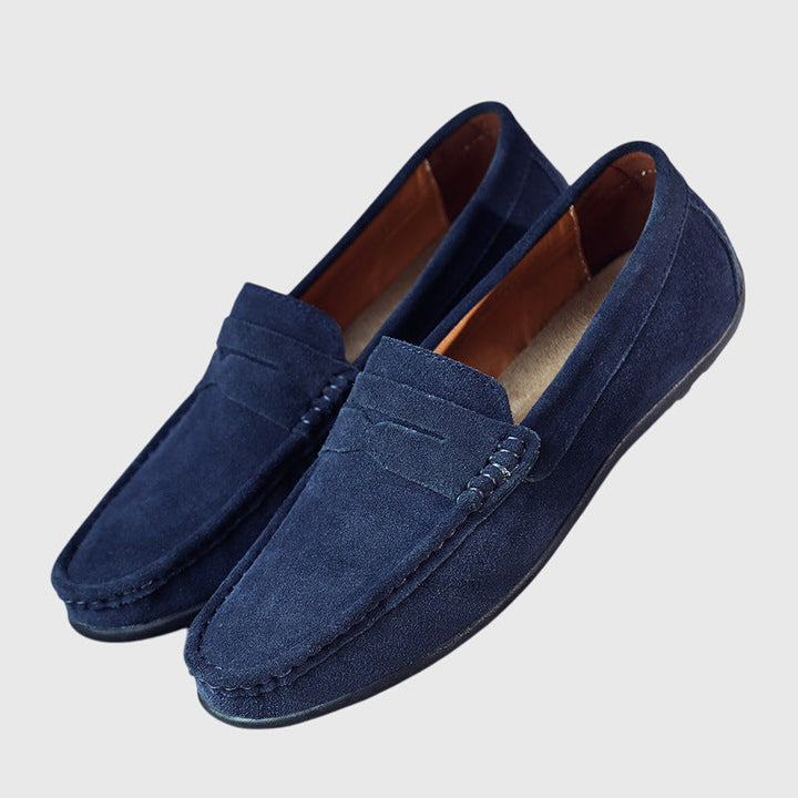 CATHY – SUEDE PENNY LOAFERS