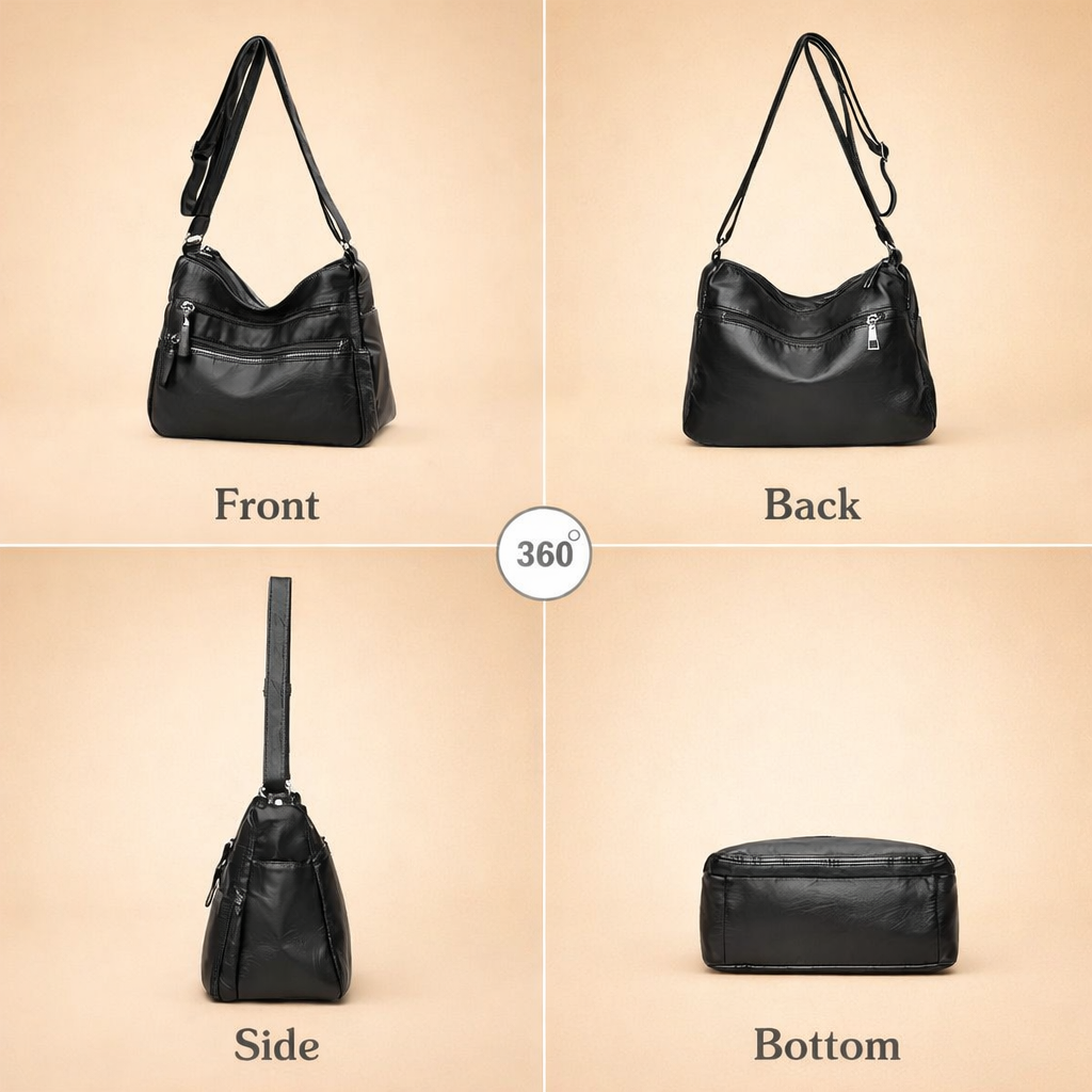 Charlene | Women’s Practical Multi-Pocket Shoulder Bag
