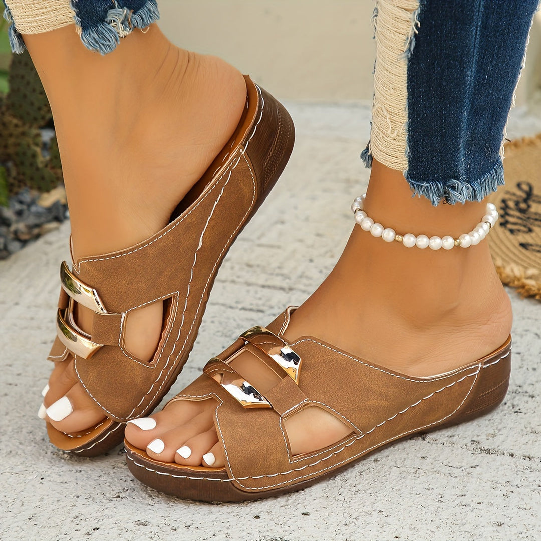 Everly | Women's Cushioned Adjustable Buckle Sandals