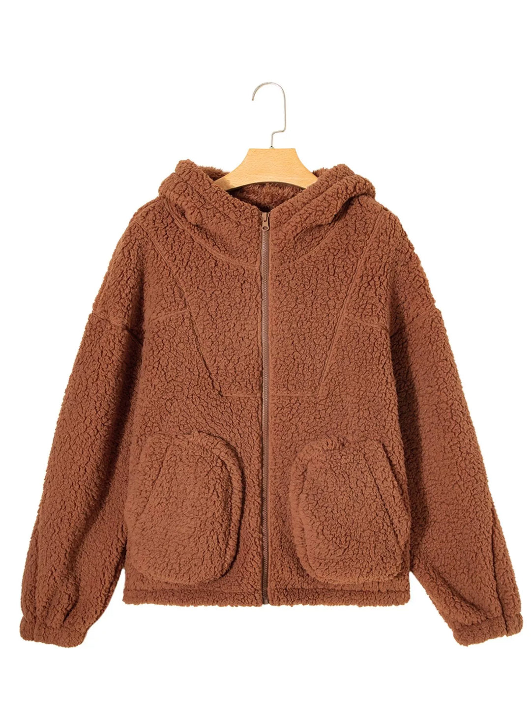 Marjorie | Women's Relaxed Fit Zip Up Teddy Jacket