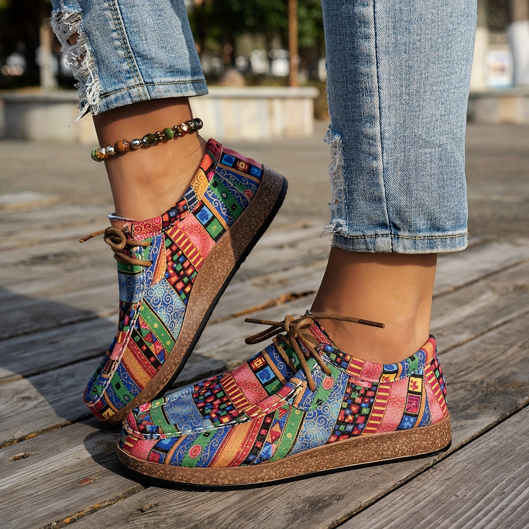 ADELINE – VIVID PATCHWORK COMFORT SNEAKERS