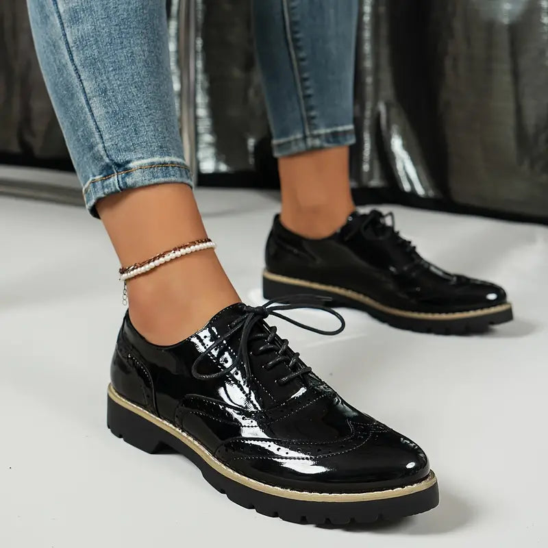 Teddy™ Glossy Brogue Orthopedic Shoes