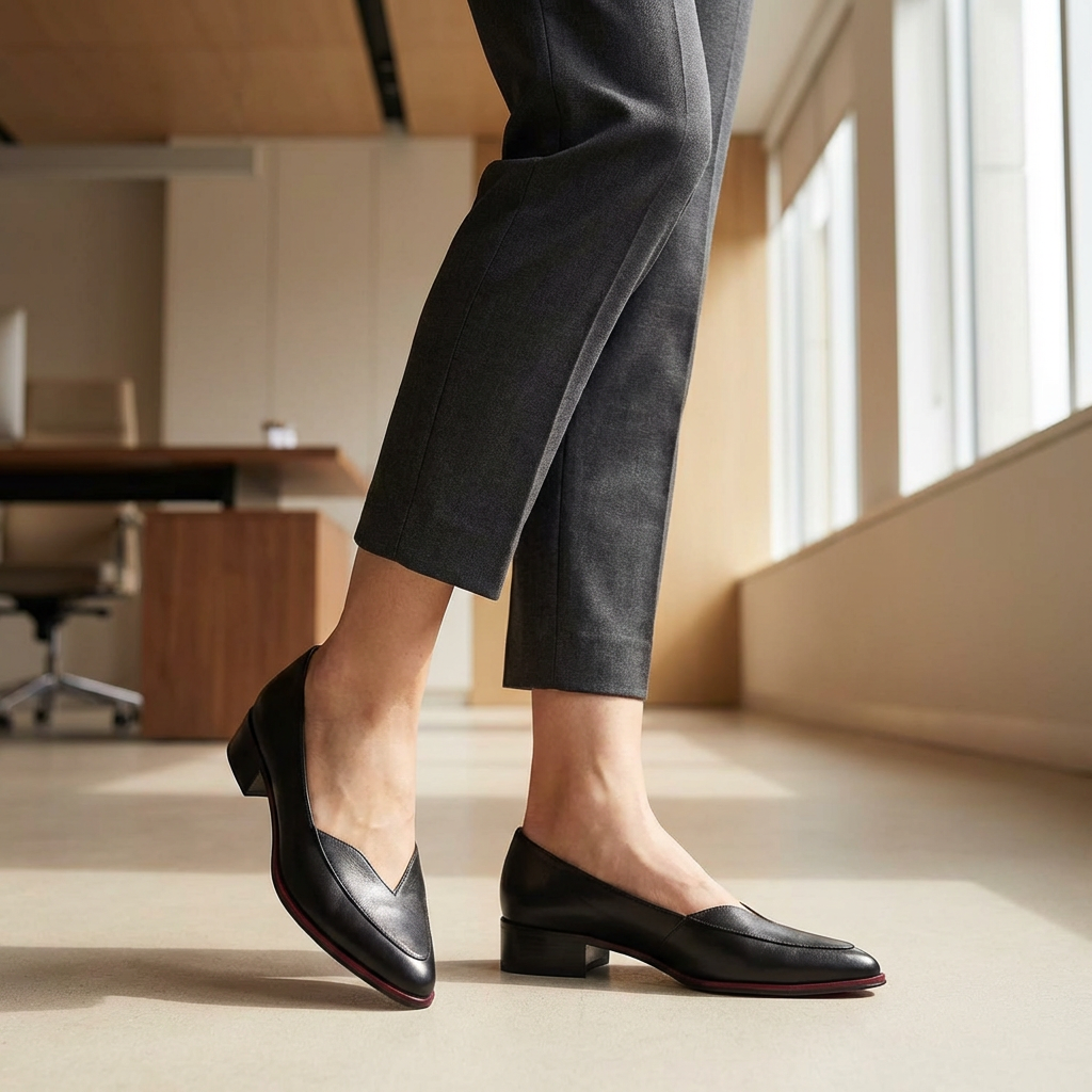 Mandy | Elegant Closed-Toe Pumps with Low Heel for a Sophisticated Look