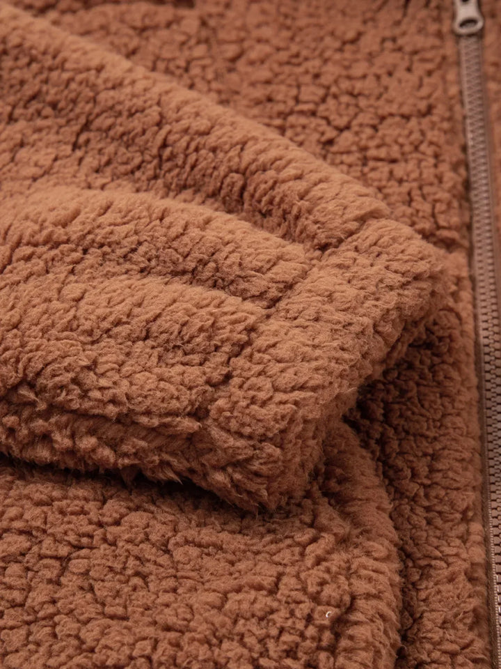 Marjorie | Women's Relaxed Fit Zip Up Teddy Jacket