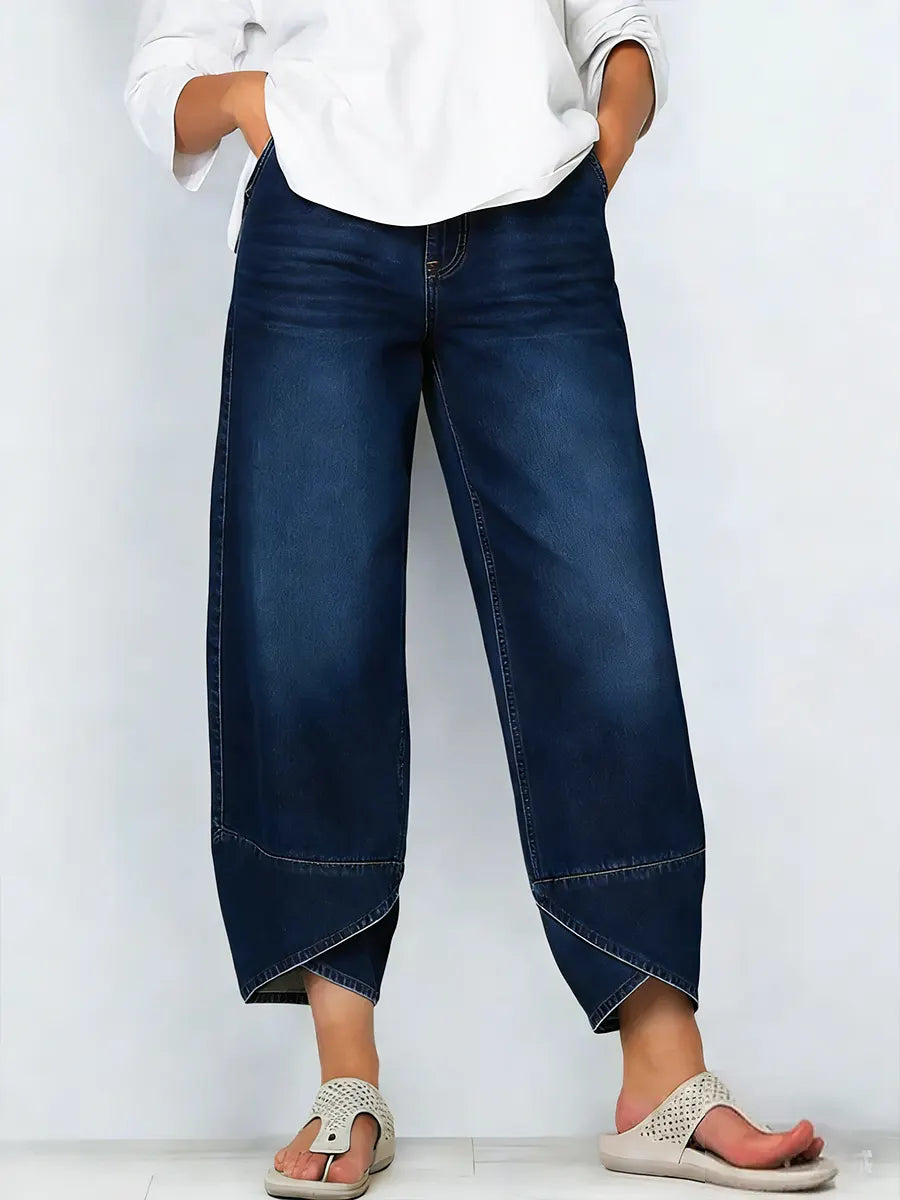 HARPER – MODERN PANTS WITH CROSSED HEM