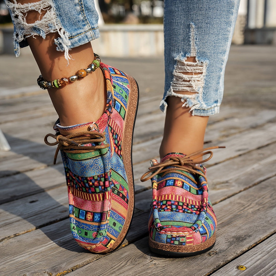 ADELINE – VIVID PATCHWORK COMFORT SNEAKERS