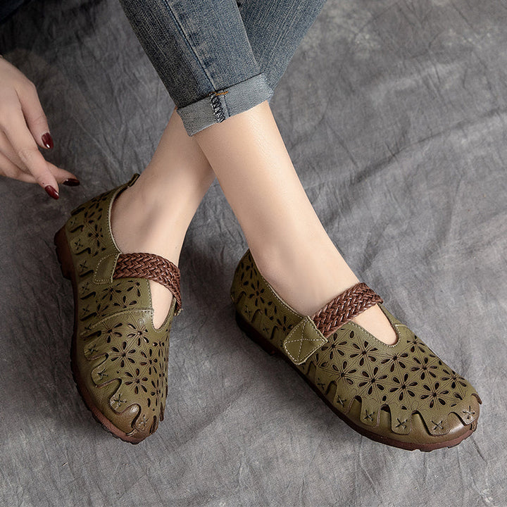 Sienna - Women’s Cow Leather Comfy Flats