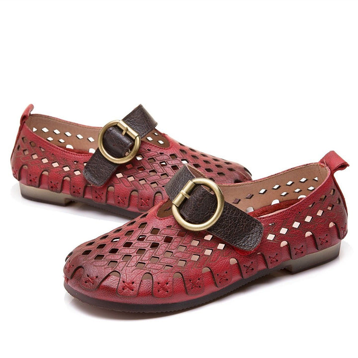 Sienna - Women’s Cow Leather Comfy Flats