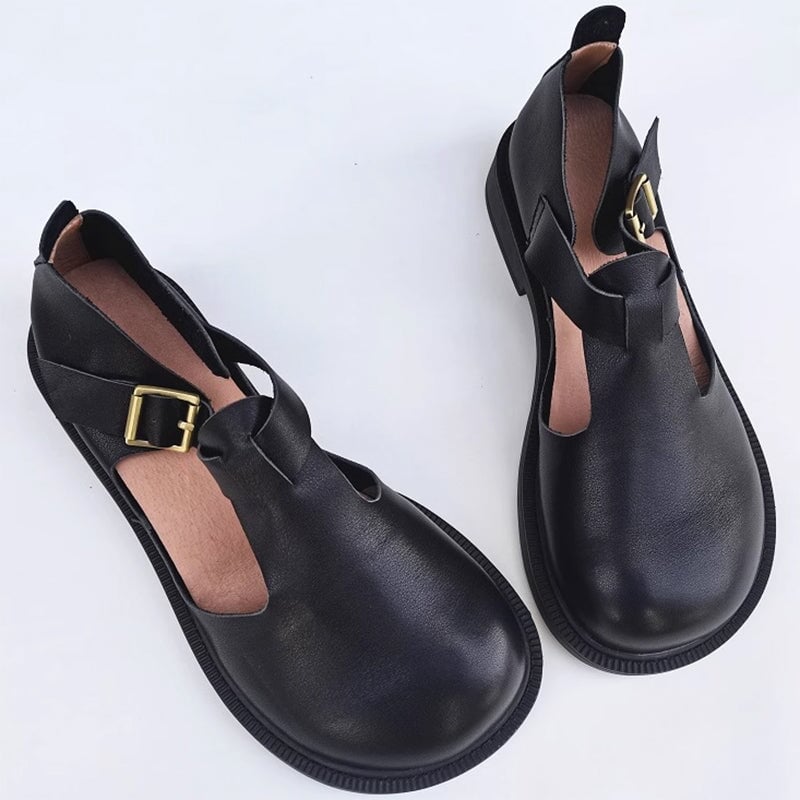Calla - Timeless Rounded Toe Mary Jane Shoes