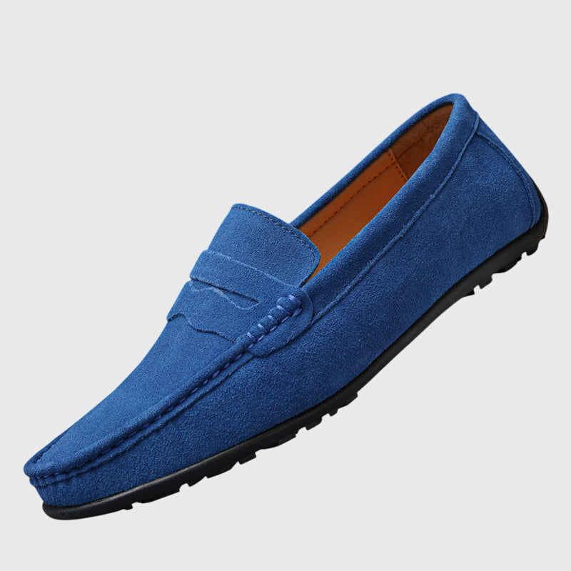 CATHY – SUEDE PENNY LOAFERS