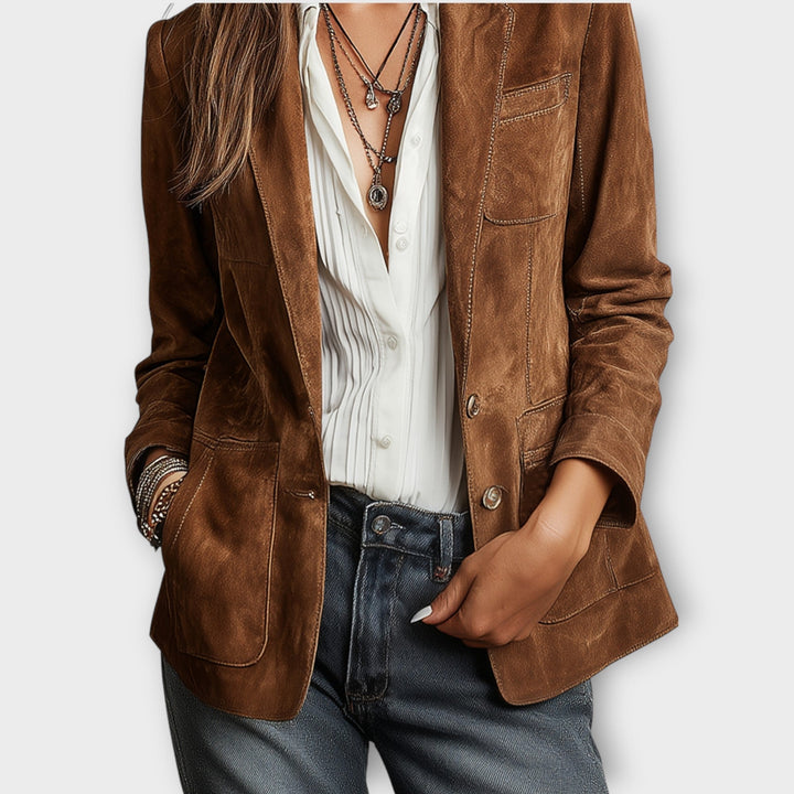 Vintage Blazer in Brown Suede