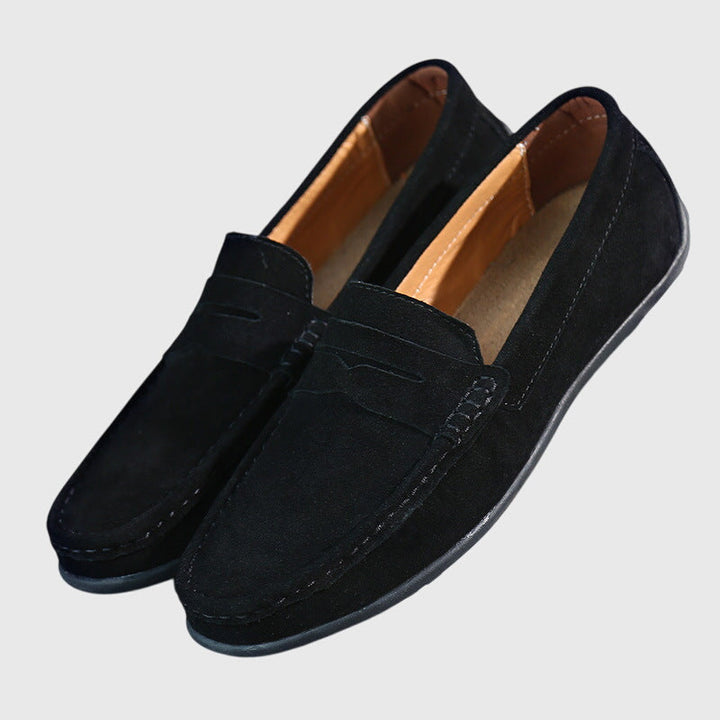 CATHY – SUEDE PENNY LOAFERS