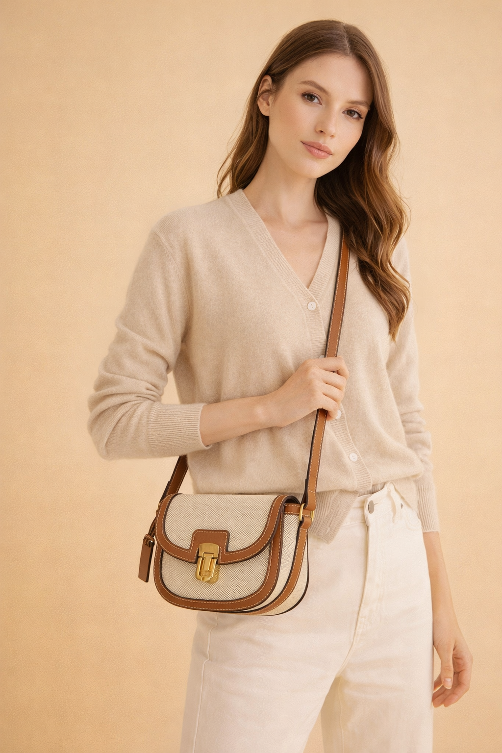 Danie | Women’s Structured Saddle Crossbody Bag for Effortless Chic