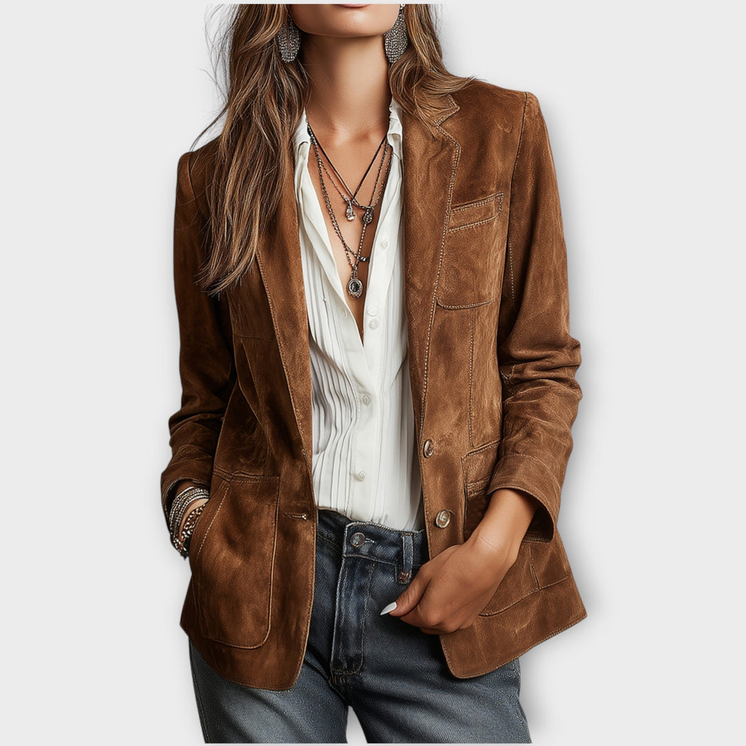 Vintage Blazer in Brown Suede