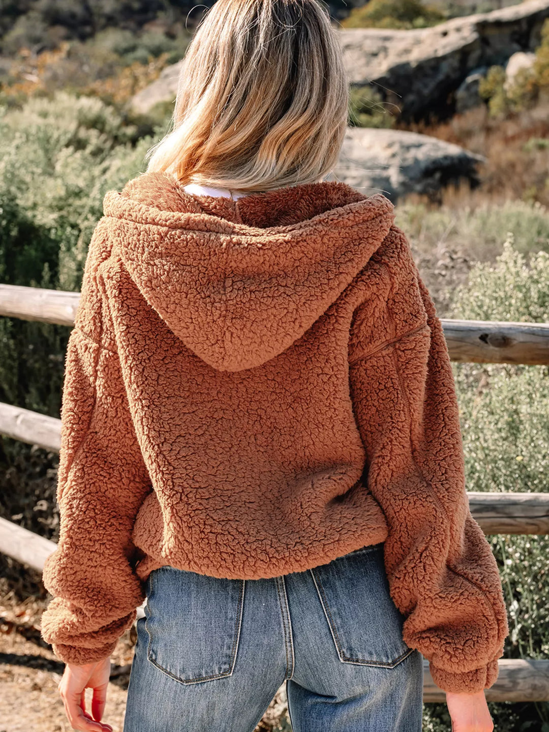 Marjorie | Women's Relaxed Fit Zip Up Teddy Jacket