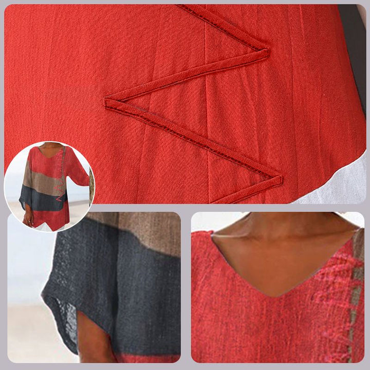 Crystal™ | Artistic Long Shirt with V-Neck