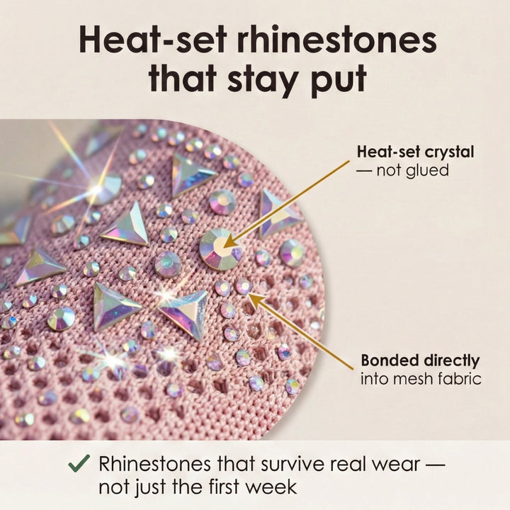 Stellara™ – Rhinestone Wedge Sneakers for Women
