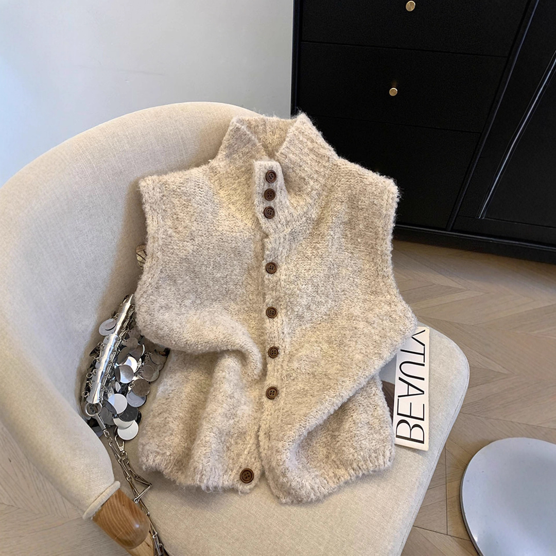 STACY - SOPHISTICATED SLEEVELESS KNIT VEST