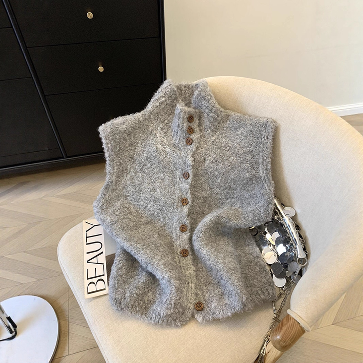 STACY - SOPHISTICATED SLEEVELESS KNIT VEST