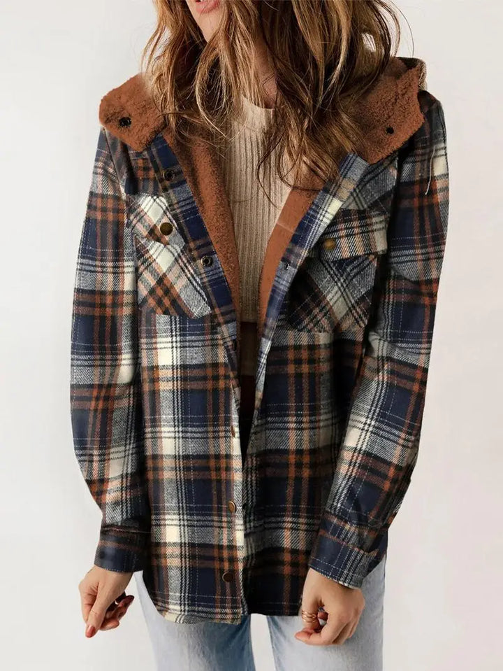 Amber | Cozy Plaid Fleece-Lined Jacket