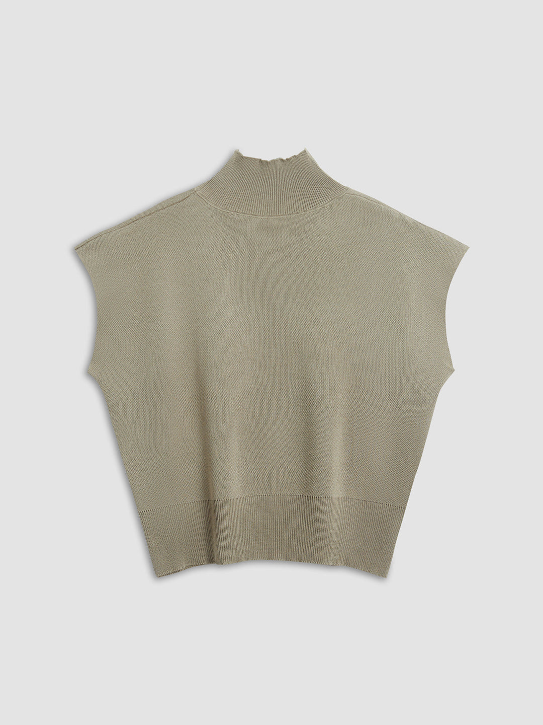 Noira | Women's Mock Neck Sleeveless Top Padded Shoulder Vest