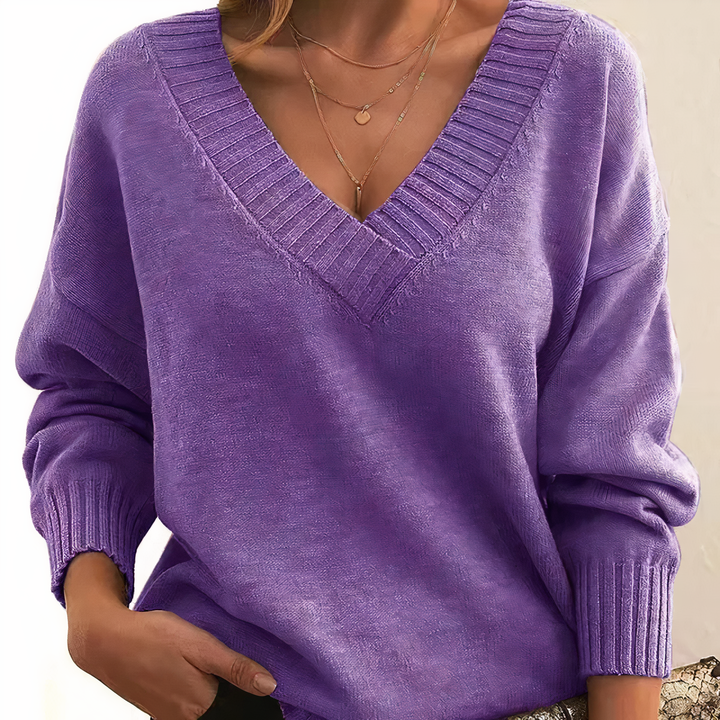 Isabella | V-Neck Cashmere Sweater