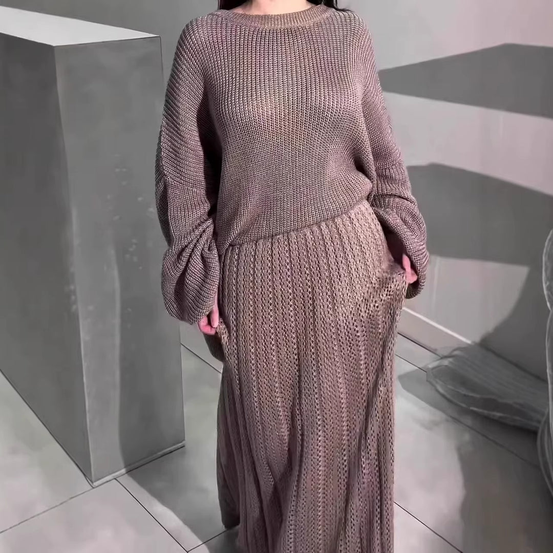 Elegant Knit Two-Piece Set